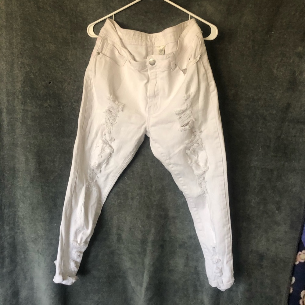 white jeans